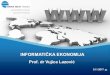 AKADEMSKE STUDIJE MASTER PROGRAM · informatiČka ekonomija? digitalna-cyber, nova ekonomija ekonomija znanja, web ekonomija virtuelna ekonomija e-readiness /e-spremnost/ infrastruktura