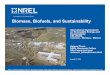 Innovation for Our Energy Future Biomass, Biofuels, and ... · Biomass, Biofuels, and Sustainability ... •The Biopower tool has been developed on NREL's Open ... resulting in a