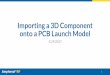 Importing a 3D Component onto a PCB Launch Model · HFSS software. 3D Component Models created in a previous version of the software may be available by special request