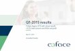 Q1-2015 results - COFACE05+05... · Operating income excl. restated ... buyout costs linked to the restructuring of the distribution ... presentation Q1-2015 Results - May 5th 