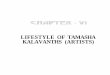 LIFESTYLE OF TAMASHA KALAVANTHS (ARTISTS)shodhganga.inflibnet.ac.in/bitstream/10603/25268/12/12-chapter6.pdf · TAMASHA FOLK THEATRE OF MAHARASHTRA Tamasha phad becomes an addict
