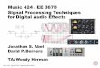Music 424 / EE 367D Signal Processing Techniques for ... · Music 424 / EE 367D Signal Processing Techniques for Digital Audio Effects ... Mag n 1 tude, peak filter transfer ... Guitar