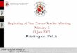 Primary 6 13 Jan 2017 Briefing on PSLE - Ministry of Education and Notifications/2017... · Primary 6 13 Jan 2017 Briefing on PSLE Character & ... booklet for candidates. 17 ... -