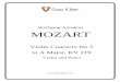Wolfgang Amadeus MOZART - Duo Klierduo-klier.com/wp-content/uploads/2013/11/Mozart-Concerto-No-5.pdf · Wolfgang Amadeus MOZART Violin Concerto No 5 in A Major, KV 219 Violin and