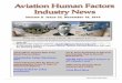 Volume X. Issue 23, November 16, 2014system-safety.com/Aviation HF News/2014/HumanFactorsIndustryNe… · Human Factors Industry News 1 ... The data showed that those who currently,
