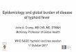2 Crump Typhoid SAGE 16Oct2017 - who.int · Mogasale+V,etal.LancetGlobHealth20142:e570 W80 BuckleGC,etal.JGlobHealth20122:10401 KirkMD,etal.PLoSMed201512: e1001921 IHME.GBD2010,2013,2015,2016.Lancet