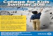 College for Kids Summer 2018 - occc.edu 2018 Final1.pdf · College for Kids Summer 2018. A summer of creativity, learning, and fun!A summer of creativity, learning, and fun! Enrollment