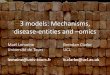 3 models: Mechanisms, disease-entities and –omics · Explaining the Brain: Mechanisms and the Mosaic Unity of Neuroscience. Oxford University Press, Clarendon Press ; • Engel,