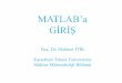 MATLAB’a GİRİ - mitik.ktu.edu.trmitik.ktu.edu.tr/assets/matlab-mitik.pdf · MATLAB nedir? MATLAB = MATrix LABoratory Numerik ve Sembolik hesaplamalar yapılabilen gelişmiş bir