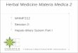Herbal Medicine Materia Medica 2 · Herbal Medicine Materia Medica 2 WHMF212 ... • In TCM contraindicated in cough with weakness ... (Bone & Mills, 2013; Fisher, 2009))