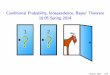 Conditional Probability, Independence, Bayes’ Theorem … · Sample Space Confusions. 1. Sample space = set of all possible outcomes of an experiment. 2. The size of the set is