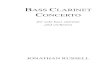 BASS CLARINET CONCERTO - .BASS CLARINET CONCERTO by Jonathan Russell Composed for the Princeton University