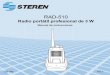 RAD-510 - steren.com.mx · 2 RAD-510 Radio portátil profesional de 3 W Gracias por la compra de este producto Steren. Este manual contiene todas las funciones de operación