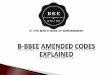 B-BBEE AMENDED CODES EXPLAINED - BEE … does a BEE Scorecard Mean ¾ Your score counts towards your FXVWRPHU V score ¾