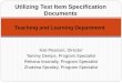 Utilizing Test Item Specification Documents - Lake … · Utilizing Test Item Specification Documents . ... Homework: Determine and ... Turn and share your sentence with the person