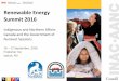 Renewable Energy Summit 2016 - WWF-Canadaassets.wwf.ca/downloads/arctic_renewable_energy_summit... · Renewable Energy Summit 2016 ... Nunavut Sessions 16 –17 September, 2016 Frobisher