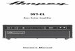 SVT-CL - soundpro.com · ˜˚˛˝˙ˆˇ˘ ˇ ˇ 4 Introduction The harmonically rich sound and legendary performance of the classic Ampeg SVT are redefined in the SVT-CL