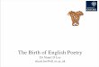 Old English Poetry - University of Petra | Home€¦ · • General points about Old English poetry ... Riddles, The Wife's Lament, Judgement Day, Resignation, ... My cause to cry,