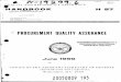 PROCUREMENT QUALITY ASSURANCE - Defense … · OFFICE OF THE ASSISTANT SECRETARY OF DEFENSE WASHINGTON, 0. C. 20301 INSTALLATIONS AND LOGISTICS Procurement Quality Assurance Plan