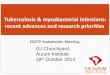Tuberculosis & mycobacterial infections: recent advances …€¦ · Tuberculosis & mycobacterial infections: recent advances and research priorities . ... Overview Background Tuberculosis