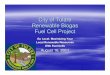 City of Tulare Renewable Biogas Fuel Cell Project .Presentation . n Outline e Background d Digester