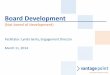 Board Development (Not bored of development) - Presentation€¦ · Board Development (Not bored of development) ... Understand Relationship Between Board & ED 9. Enhance the Organization’s