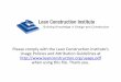 Please comply with the Lean Construction Institute’s … · Please comply with the Lean Construction Institute’s Usage Policies and Attribution Guidelines at ... Contract Schedule