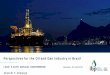 Perspectives for the Oil and Gas Industry in Brazil - …€¦ · Brazil. Share in the world Oil and Gas industry 15th oil reserves, the Pre-Salt can improve our position 12th largest