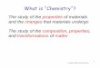 What is Chemistry - Utah State Universityion.chem.usu.edu/~ensigns/chem1210/lectureoverheads/1 matter... · What is “Chemistry”? ... Pharmaceuticals Pharmacy, medicine Pollutants,