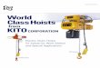 World ClassHoists KITO CORPORATION - Emaresaextranet.emaresa.cl/industrial/pdf/tecles/tecleelectrico.pdf · World ClassHoists from KITOCORPORATION ElectricChainHoists forIndustrial,Work-Station