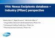 Vitic Nexus Excipients database – Industry (Pfizer ... virtual ICGM1... · Vitic Nexus Excipients database – Industry (Pfizer) perspective ... Case studies from the Pfizer user