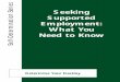 Seeking Supported Employment: What You Need to Kno · Seeking Supported Employment: What You Need to Know ... you’ll need to know the answers to the next ... If you haven’t found
