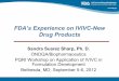 FDA’s Experience on IVIVC-New Drug Products - PQRIpqri.org/wp-content/uploads/2015/08/pdf/Suarez.pdf · FDA’s Experience on IVIVC-New Drug Products Sandra Suarez Sharp, Ph. D