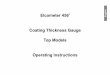 Elcometer 456 Coating Thickness Gauge - Cole-Parmer · Coating Thickness Gauge Top Models ... No part of this Document may be reproduced, ... BS 3900 (C5) BS 3900 (C5) ISO 2178 BS