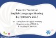 English Language Sharing 11 February 2017 - MOEspringdalepri.moe.edu.sg/qql/slot/u152/Parents/Parent Information... · Springdale Primary School Parents’ Seminar English Language