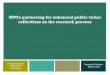 NPOs partnering for enhanced public value: reflections … Library/Winelands... · NPOs partnering for enhanced public value: reflections on the research ... a confidence booster