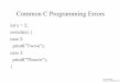 Common C Programming Errors - uniroma1.ittwiki.di.uniroma1.it/pub/Lab_so_2/MyStuff/C_Errors.pdf · Giorgio Richelli giorgio_richelli@it.ibm.com Common C Programming Errors int x =