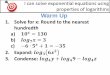 I can solve exponential equations using properties of ... · 9/3/2015 · I can solve exponential equations using properties of logarithms 1. ... How many dominoes? ... Solving for