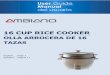16 CUP RICE COOKER - ALDI US · Power Indicator Lights 6. Spoon 7. Measuring Cup CONTENTS OF PACKAGING Lid Steamer Insert Measuring Cup Spoon Pot ... DO NOT IMMERSE THE BLENDER BASE