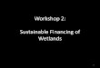 Workshop 2: Sustainable Financing of Wetlands€¦ · Workshop 2: Sustainable Financing of Wetlands 1 . Low Hanging Fruits? (re Midori’s ppt) 2 1. Taxes and levies ... •“bank