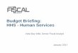 Budget Briefing: HHS - Human Services - January 2017 · Budget Briefing: HHS - Human Services Viola Bay Wild, ... SBA Rent $383,607,600 4% ... Juvenile justice facilities and community-based