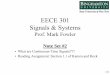 EECE 301 Signals & Systems - Binghamton University personal page/EE301_files/EEC… · 1/22 Note Set #2 • What are Continuous-Time Signals??? • Reading Assignment: Section 1.1