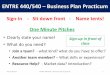 ENTRE 440/540 Business Plan Practicum · Tom Eckmann ENTRE 440-540 – Business Plan Practicum 1 ... Vision Everything works You find the people you need You get the breaks you need