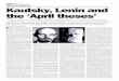 weekly 800 January 14 2010 SUPPLEMENT Kautsky, …cpgb.org.uk/assets/files/resources/April Theses.pdf · workerweekly 800 January 14 2010 i Kautsky, Lenin and the ‘April theses’