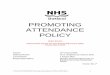 PROMOTING ATTENDANCE POLICY - shb.scot.nhs.uk · employee’s attendance is falling below ... relation to the promotion of health and well being ... HR Policy and Procedures Manuals