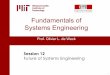 Fundamentals of Systems Engineering - MIT … · Fundamentals of Systems Engineering Prof. Olivier L. de Weck ... Undesirable interactions (thermal, vibrations, EMI) Desirable interactions