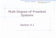 Lecture 4.1-MDOF Systems.ppt - West Virginia Universitycommunity.wvu.edu/~bpbettig/MAE340/Lecture_4_1_MDOF_Systems.… · Examples of Multi-Degree-of-Freedom (MDOF) Systems Swaying