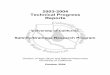 2003-2004 Technical Progress Reports - ciwr.ucanr. 2003-2004 Technical Progress Reports University
