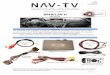 BMW12N-H - NAV-TV · BHM 11/20/17 NTV-DOC278 Agreement: End user agrees to use this product in compliance with all State and Federal laws. NAV-TV Corp. would not be held liable for