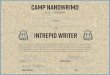 author of as an intrepid writerfiles.content.lettersandlight.org/.../Camp-2018-Writer-Certificate.pdf · Good work, Writer! You prepared well for this creative journey, with a Tale